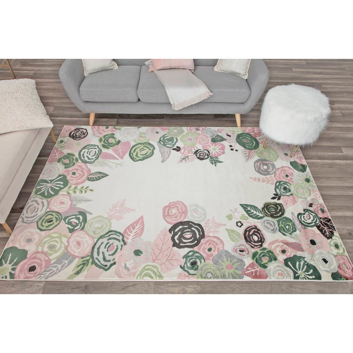 Rugs America™ Valentina Royal Blossom Pink Transitional Area Rug