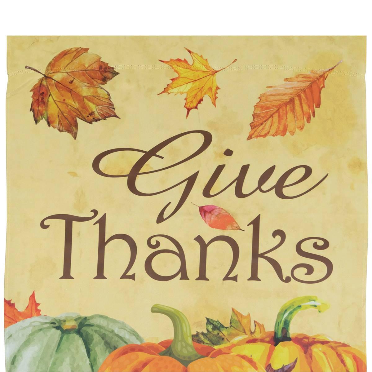 Northlight Seasonal Give Thanks Autumn Harvest Garden Flag