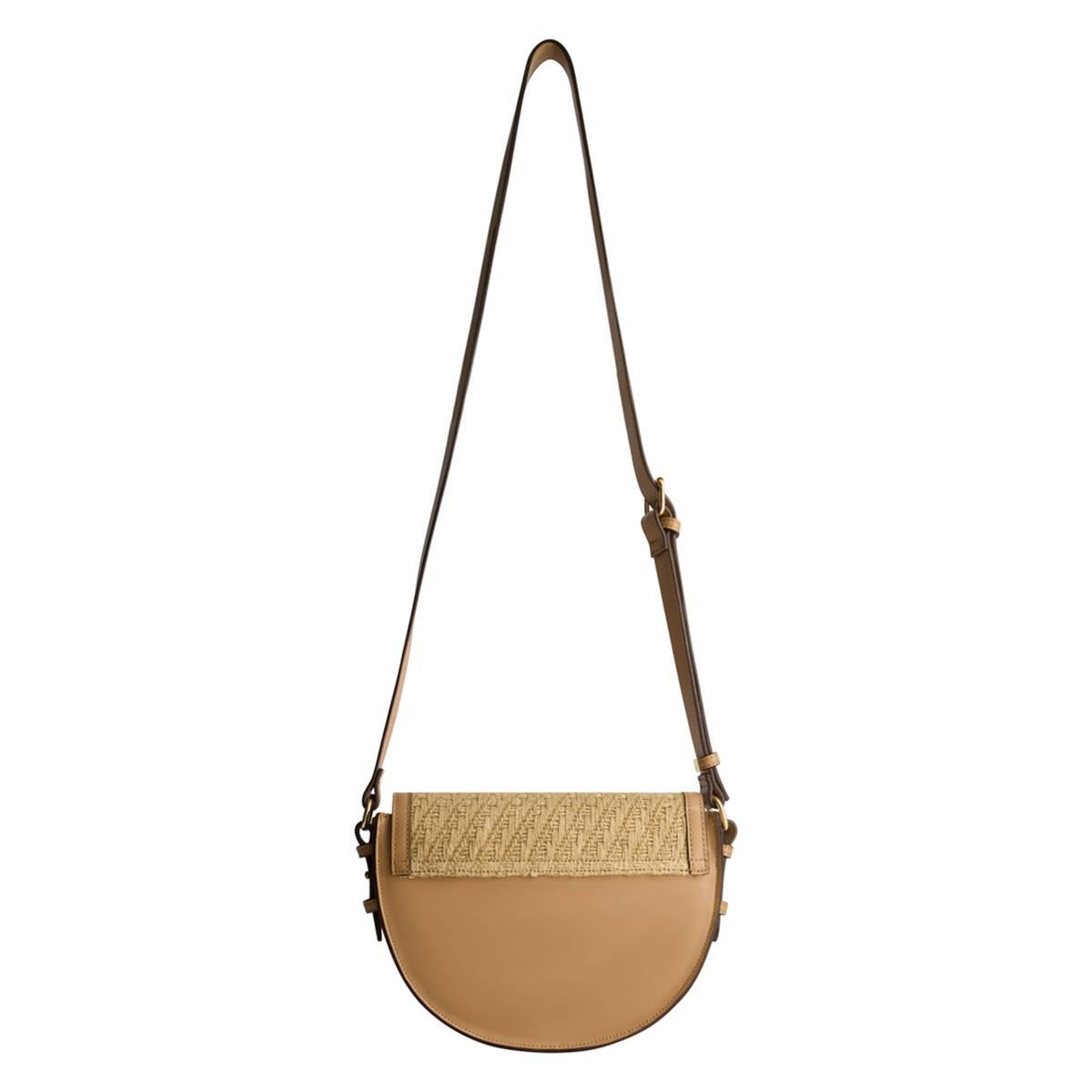 Tommy Bahama Raffia/PU Crossbody Flap Bag