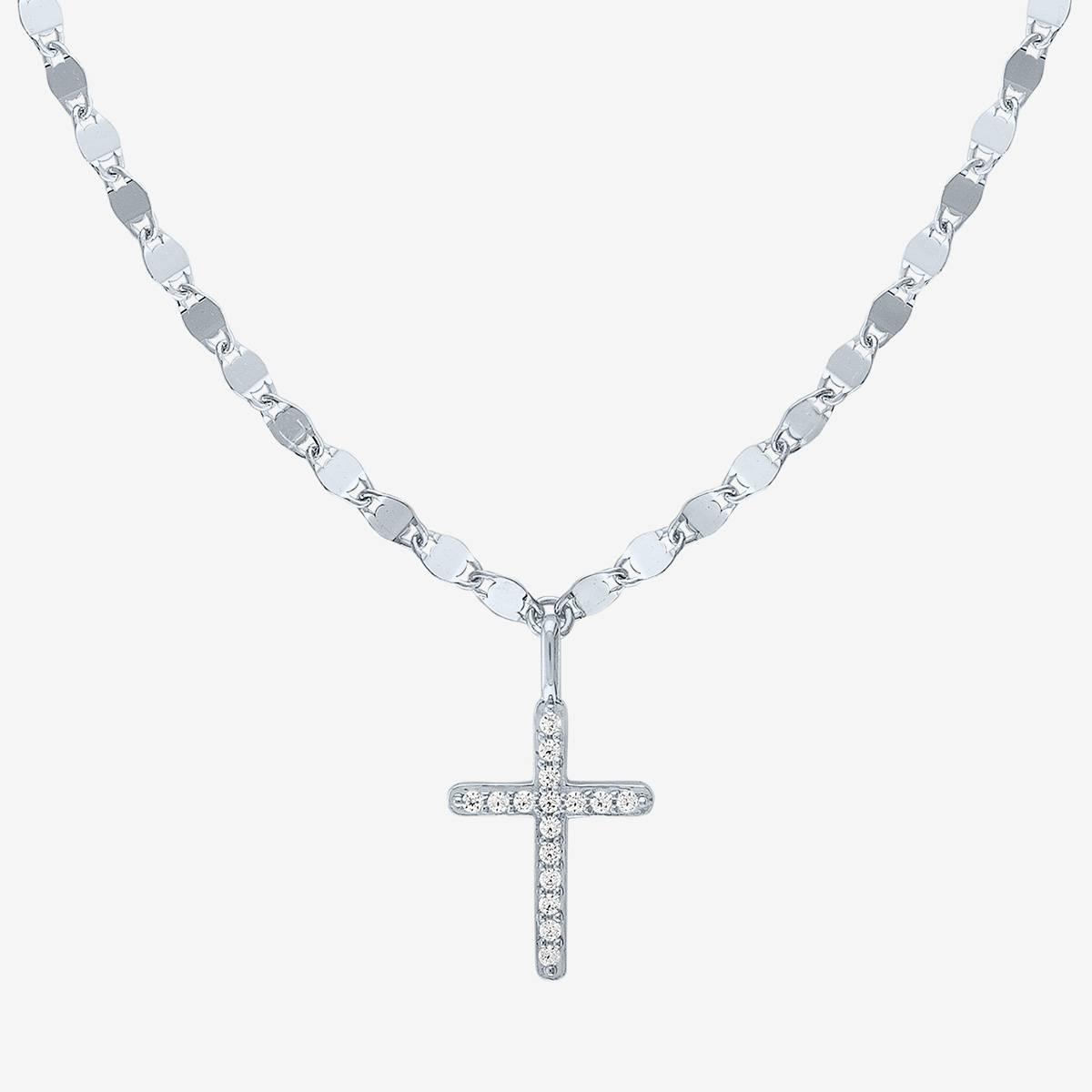 Nova Star(R) 1/10cttw. Lab Grown Diamond Cross Pendant Necklace