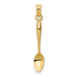 Unisex Gold Classics(tm) 14kt Gold 3D Table Spoon Pendant