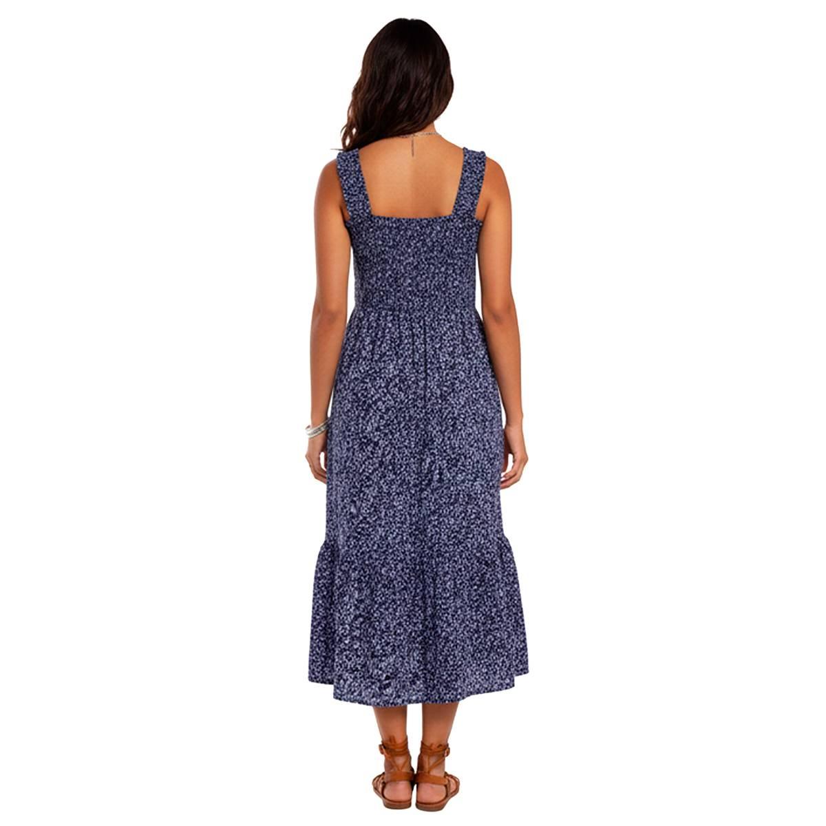 Womens beachlunchlounge Abstract Smock Ruffle Hem Midi Dress