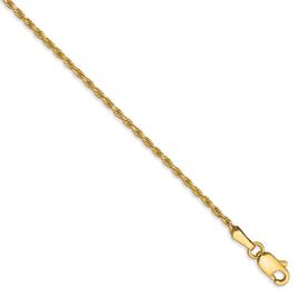 Gold Classics™ 1.3mm. 14k Solid Diamond Cut Rope Necklace