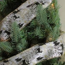 Northlight Seasonal 30ft. Playful Reindeer Wired Craft Ribbon