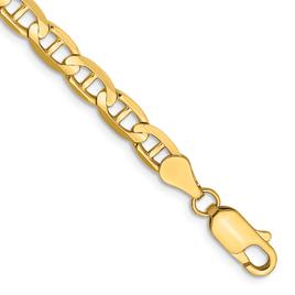 Mens Gold Classics(tm) 10kt. 4.5mm Concave Anchor Necklace