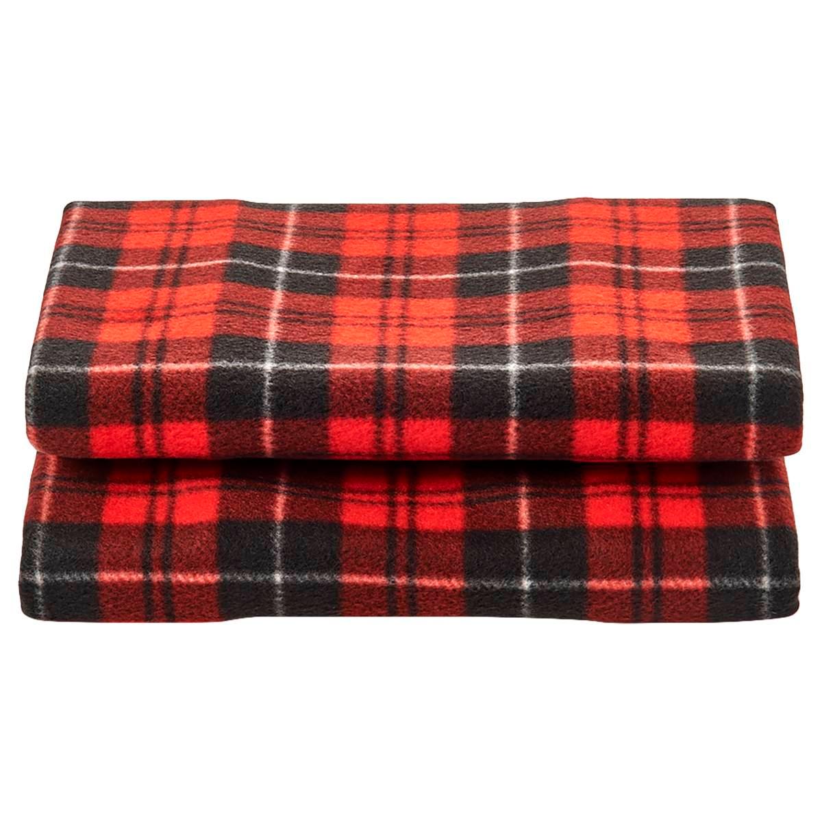 Ashley Cooper(tm) Red Plaid Fleece Sheet Set