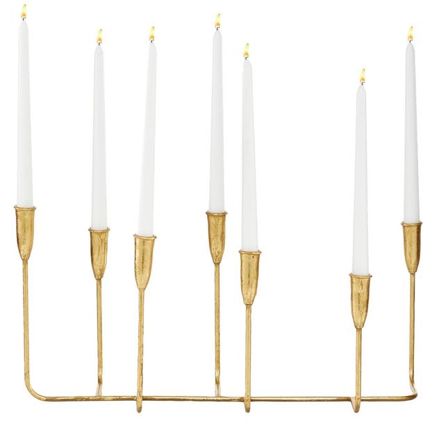 9th & Pike® Gold Contemporary 7-Stick Candle Holder
