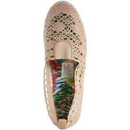 Womens Ashley Blue Crochet Slip On Flats