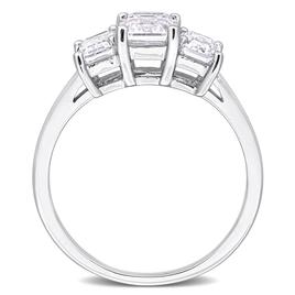 Sterling Silver 2 1/5ctw. White Moissanite Engagement Ring