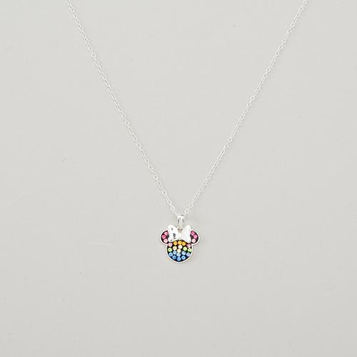 Disney Rhodium Plated Minnie Mouse Pendant Necklace