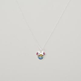 Disney Rhodium Plated Minnie Mouse Pendant Necklace