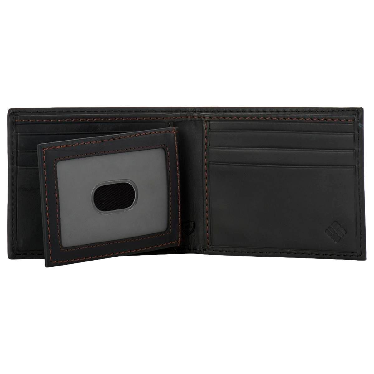 Mens Columbia Leather RFID Extra Capacity Bifold Wallet