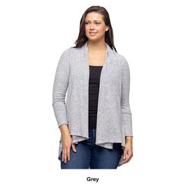 Womens 24/7 Comfort Apparel Open Front Long Sleeve Cozy Cardigan