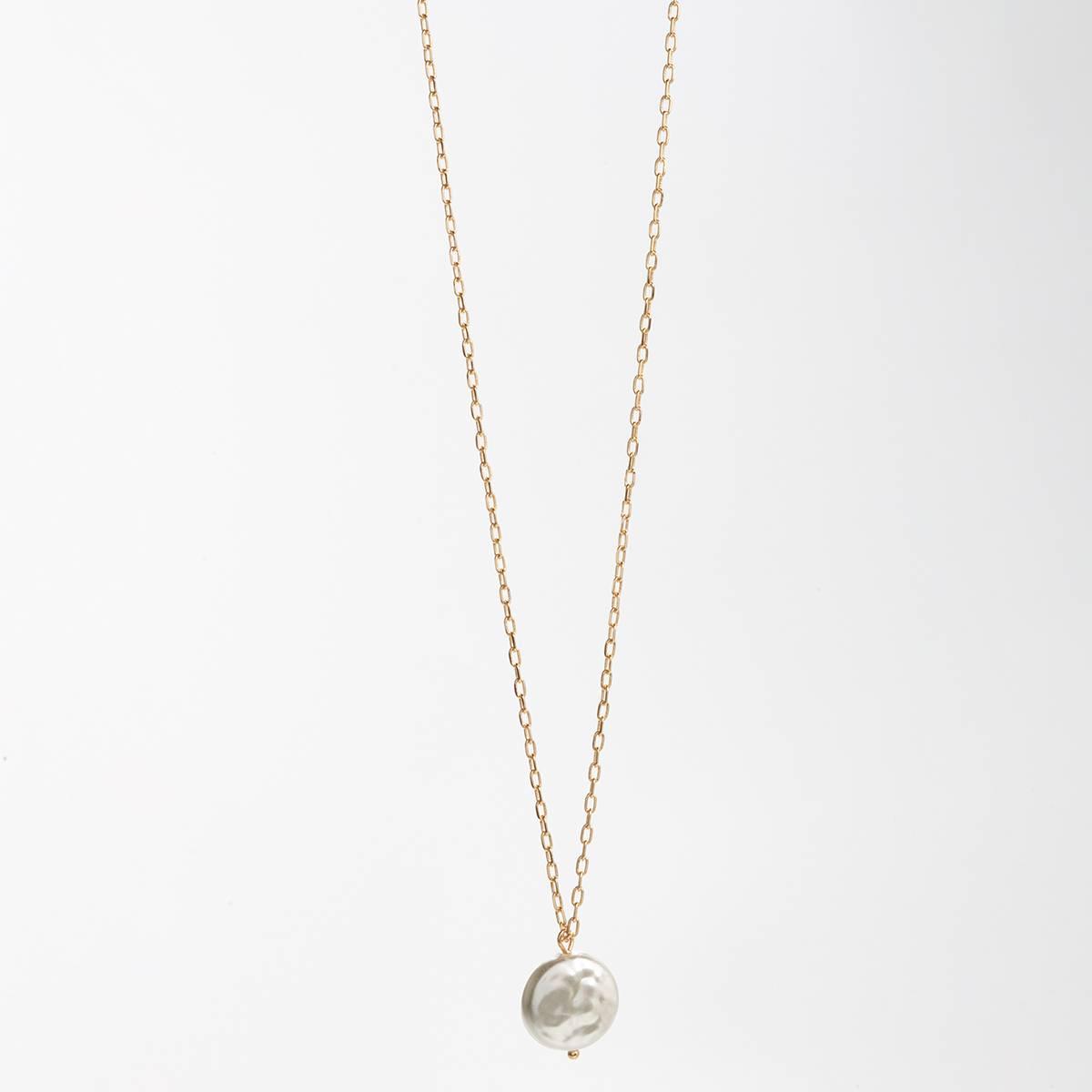 Design Collection Gold-Tone Glass/Pearl Necklace