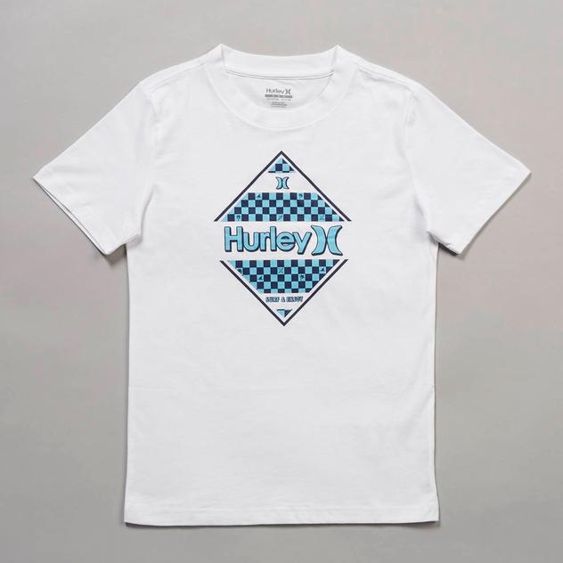 Boys (8-20) Hurley Solid/Checkered Short Sleeve Tee - White