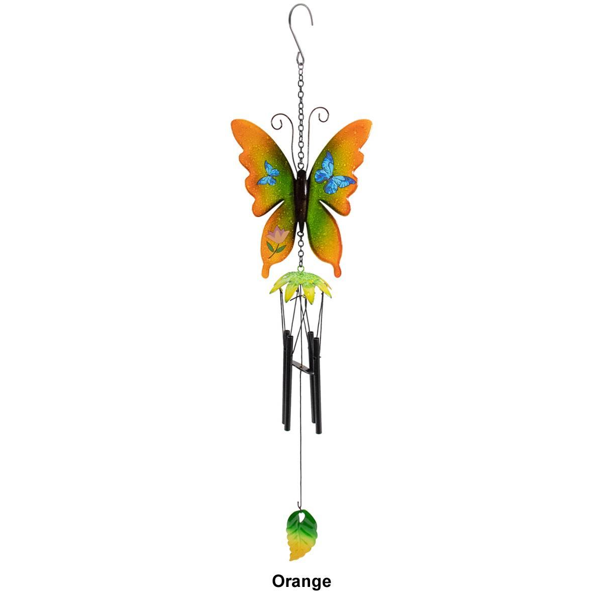 Northlight Seasonal 15.7in. Metal Butterfly Garden Wind Chimes