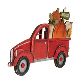Northlight Seasonal 14in. Red Truck With Pumpkins Decor