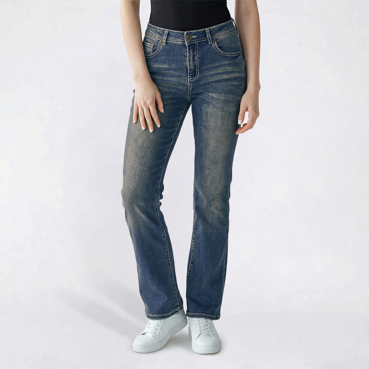 Juniors Gogo Jeans High Rise Rhinestone Pocket Straight Leg Jeans