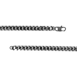 Mens Lynx Stainless Steel Black Plated Chain Necklace