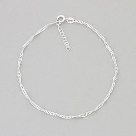 Barefootsies Sterling Silver Singapore Ankle Bracelet