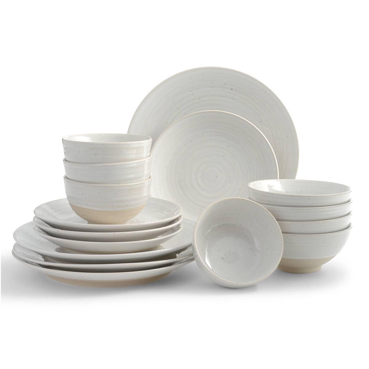 Sango Eliza Siterra Rustic White 16pc. Dinnerware Set