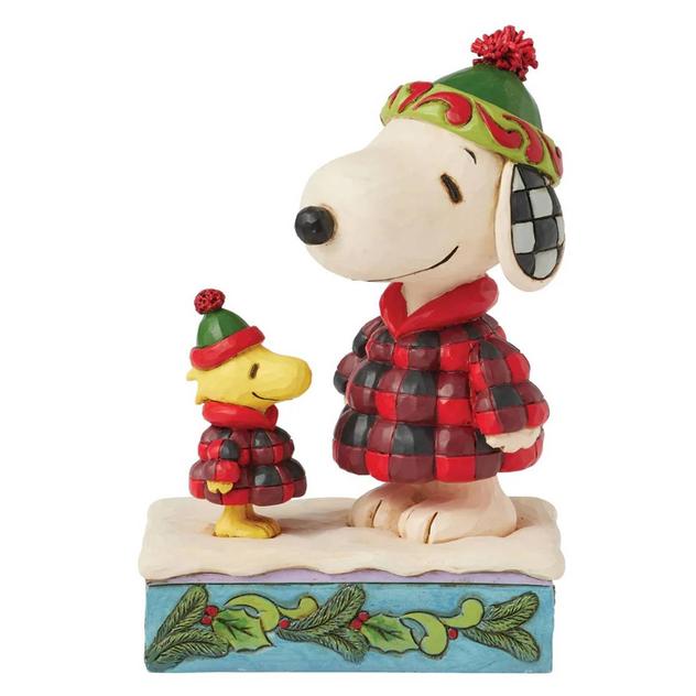 Jim Shore Snoopy & Woodstock Puffer Jackets Figure