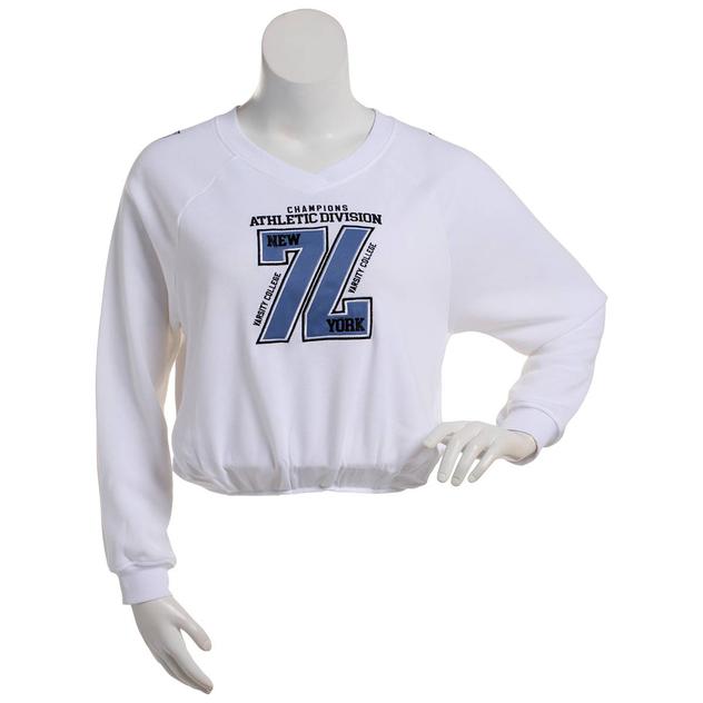 Juniors No Comment Bubble Hem Champions Sweatshirt