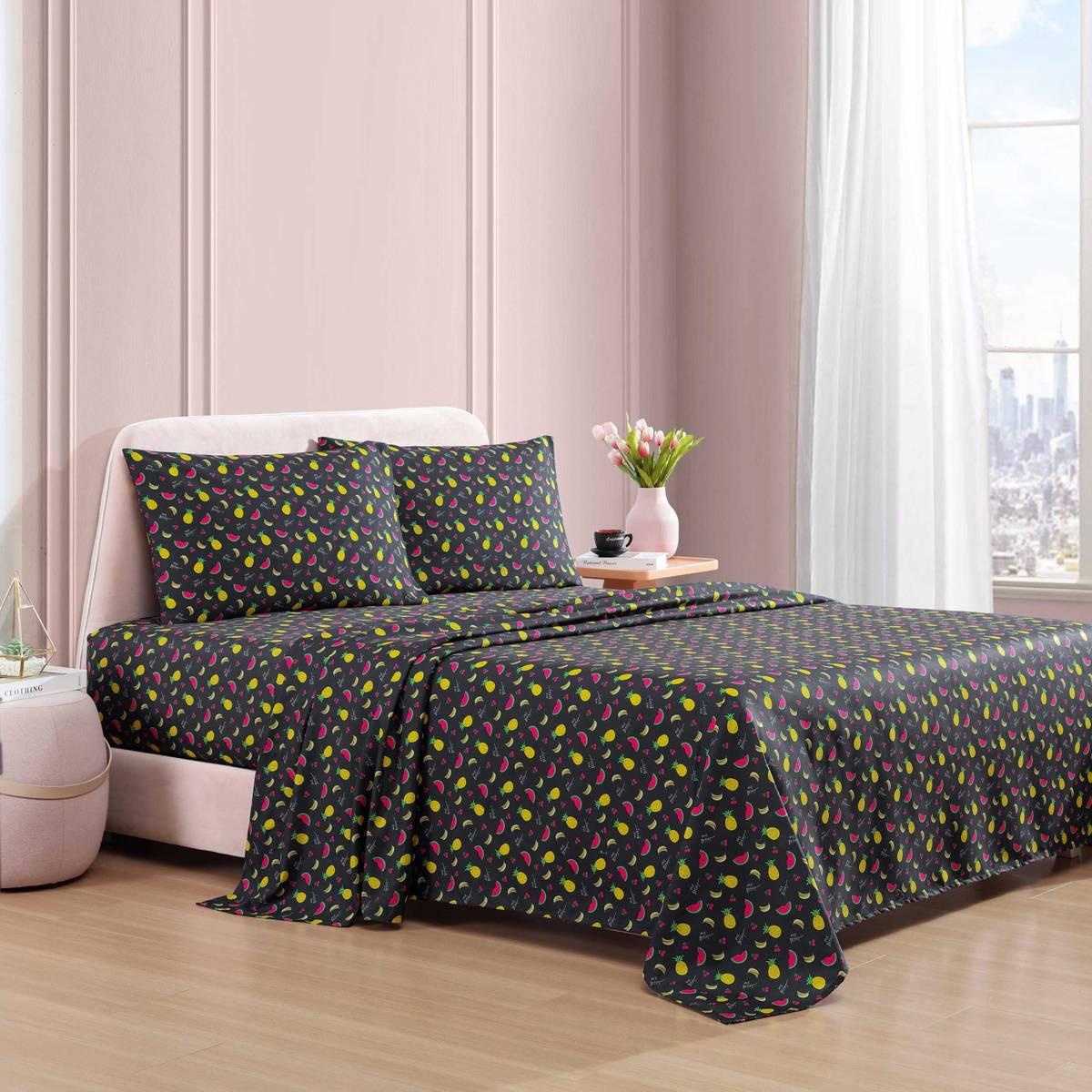 Betsey Johnson Betsey Fruits Toss Microfiber Sheet Set