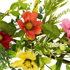 Northlight Seasonal Artificial Poppy & Eucalyptus Spring Garland