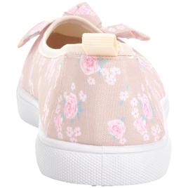 Womens Ashley Blue Floral Canvas Flats with Bow