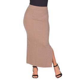 Womens 24/7 Comfort Apparel Side Slit Maxi Skirt