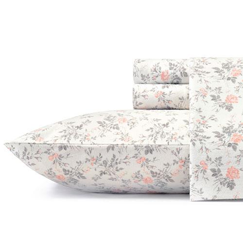 Laura Ashley(R) Rosalie 160 Thread Count Flannel Sheet Set