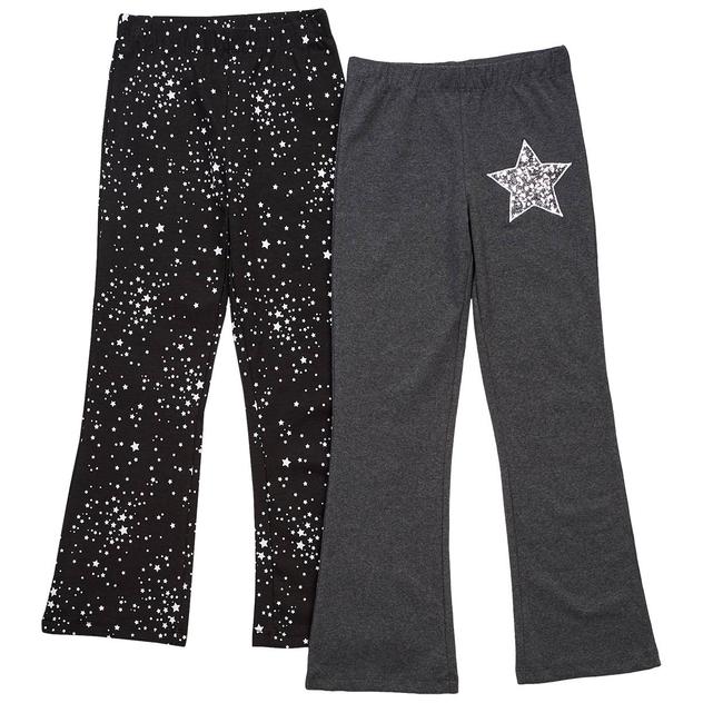 Girls (7-16) Sweet Butterfly® 2pk. Star Flare Leggings