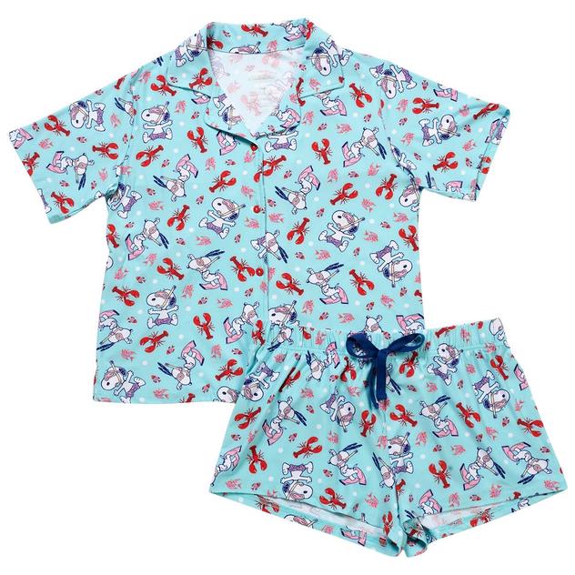 Womens Peanuts™ Snoopy Lobsters Shorts Pajama Set