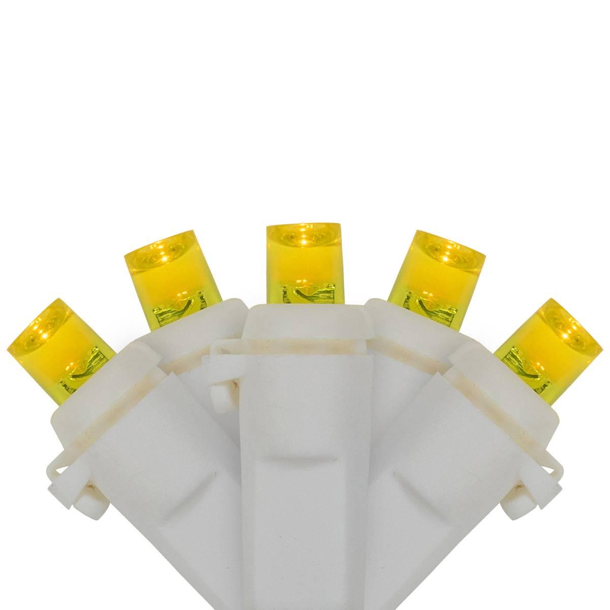 Northlight Seasonal 100ct. LED White Wire Yellow Christmas Lights