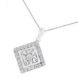 Diamond Classics™ 10kt. 1/2ctw. Diamond Square Pendant