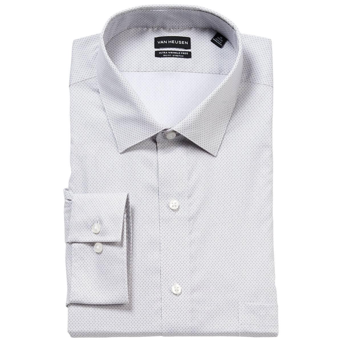 Mens Big Fit Van Heusen(R) Wrinkle Free Dress Shirt - Pebble