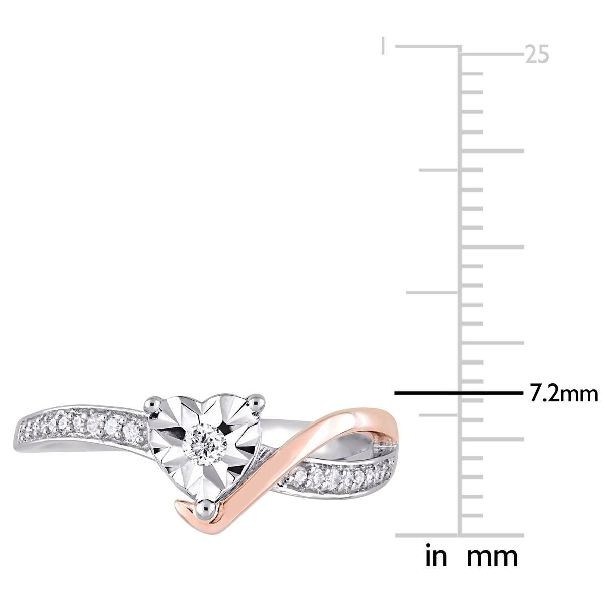 Diamond Classics™ 10kt. Two-Tone Gold 1/10ct. Diamond Heart Ring