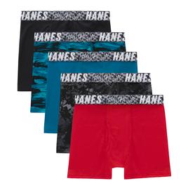 Boys Hanes(R) 5pk. Moves Breathable Boxer Briefs - Blue/Black
