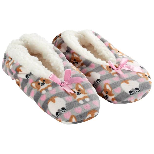 Womens Fuzzy Babba Corgi Slipper Socks
