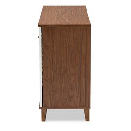 Baxton Studio Coolidge 8 Shelf Wood Shoe Storage Cabinet