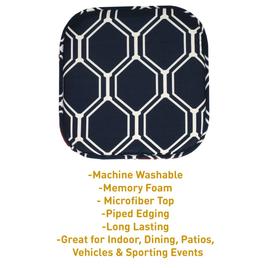 Sweet Home Collection Mirage Hexagonal Memory Foam Chair Pad