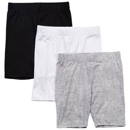 Girls (7-16) Star Ride(R) 3pk. Marled/Solid Bike Shorts
