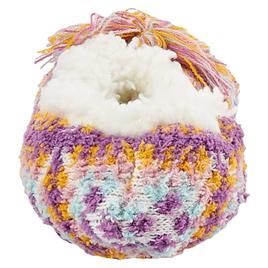 Womens Muk Luks Cozy Ballerina Slippers - Purple/Gold
