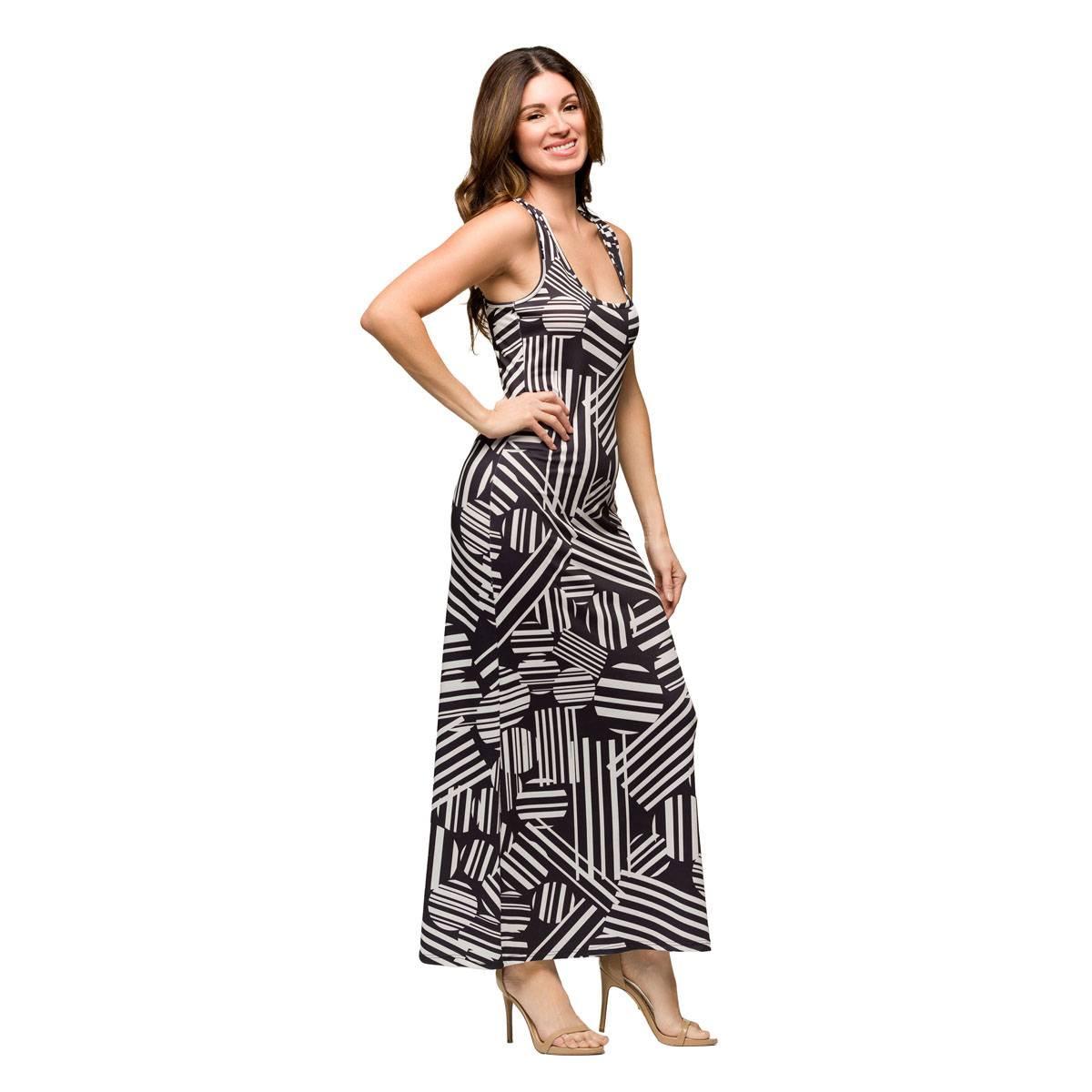Womens 24/7 Comfort Apparel Razorback Tank Casual Maxi Dress