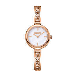 Womens DKNY Rose Gold Crystal Accented Jewelry Watch-DK1L115M0235