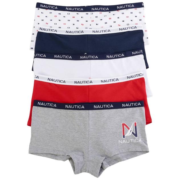 Womens Nautica 5pk. Boyshorts Waistband Panties NT4463-5PKAL