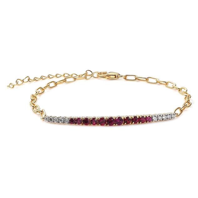Gemstone Classics™ Created Ruby & Lab Grown Diamond Bracelet