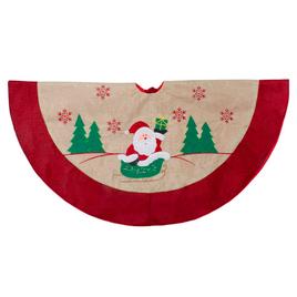 Northlight Seasonal 36in. Santa Embroidered Christmas Tree Skirt