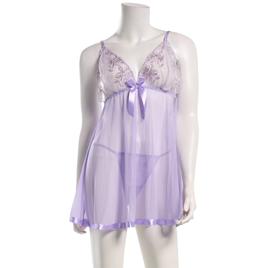 Womens Spree Intimates Pearl Lace & Mesh Babydoll 22242A